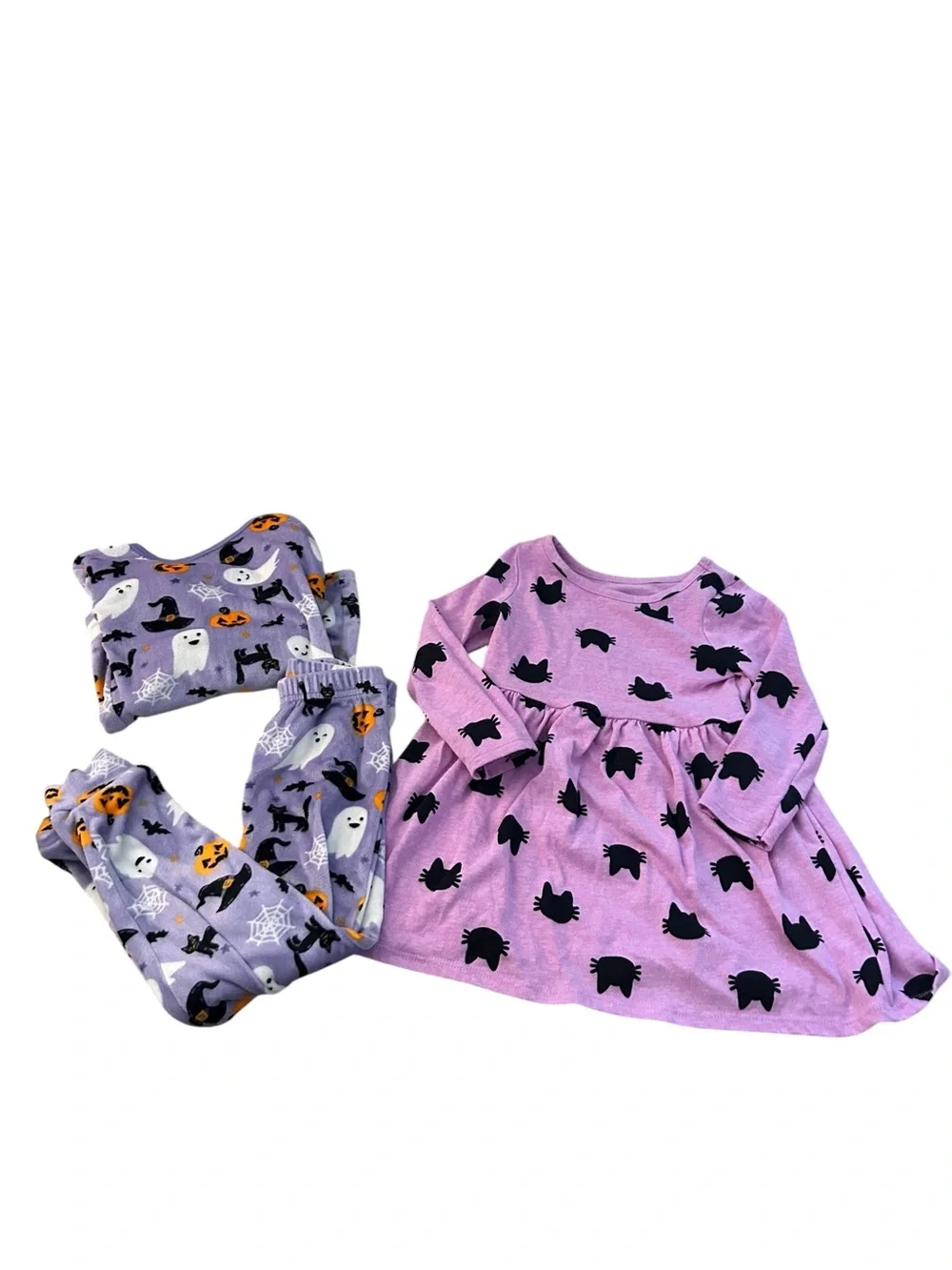 Toddler Girl Halloween Pumpkin Ghost Pajamas Leggings Bundle Box Size 2T/3T/4T